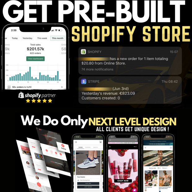 Pre-Built Shopify Store - Alpha Digital Kit - plr - bundle - business