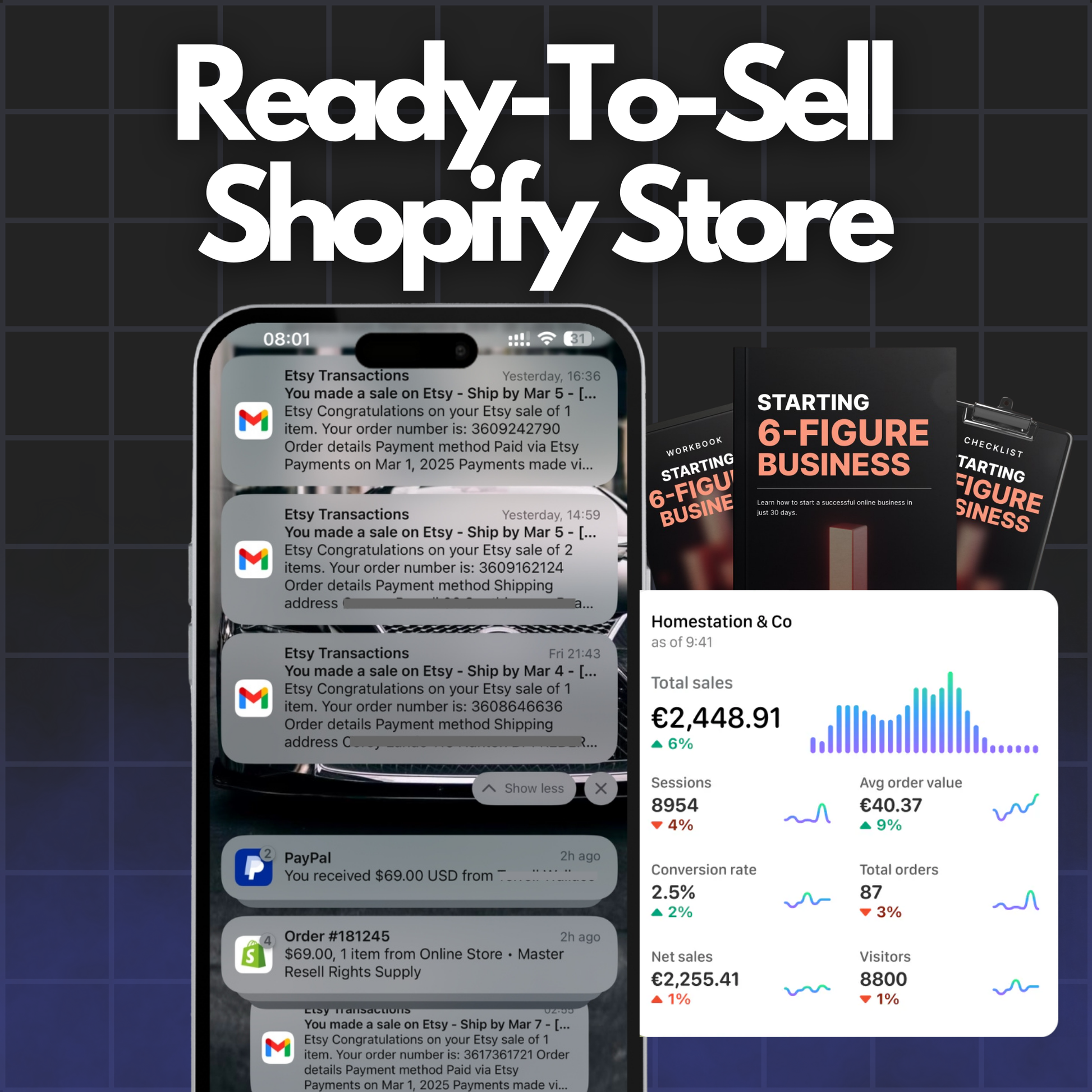 Ready-to-Sell Shopify Store - Alpha Digital Kit - plr - bundle - business