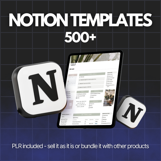 Notion Templates (500+) - Alpha Digital Kit - plr