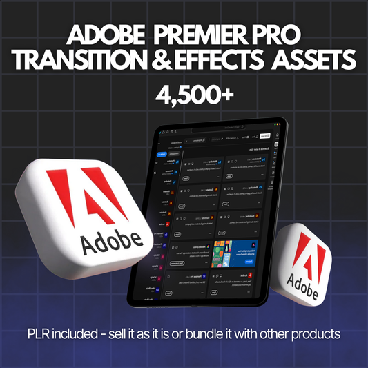 Adobe Premiere Pro Transitions & Effects Presets (4,500+) - Alpha Digital Kit - plr