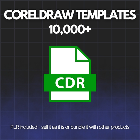 CorelDRAW Templates (10,000+) - Alpha Digital Kit - plr