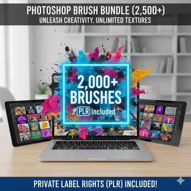 Photoshop Brush Bundle (2,500+) - Alpha Digital Kit - plr - bundle - business