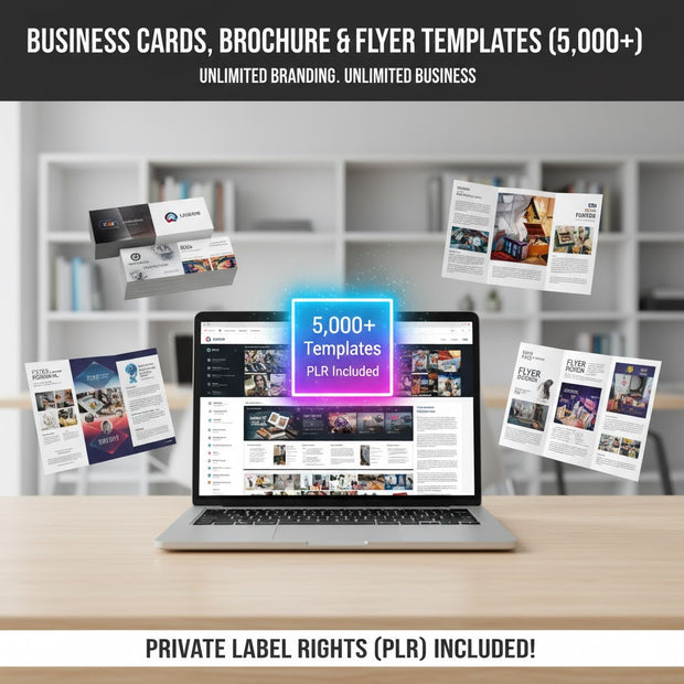 Business Cards, Brochure & Flayer Templates (5,000+) - Alpha Digital Kit - plr - bundle - business