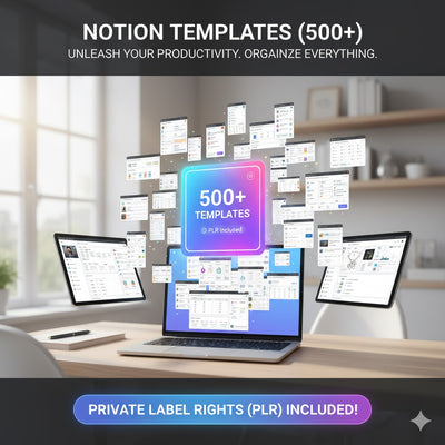 Notion Templates (500+) - Alpha Digital Kit - plr - bundle - business