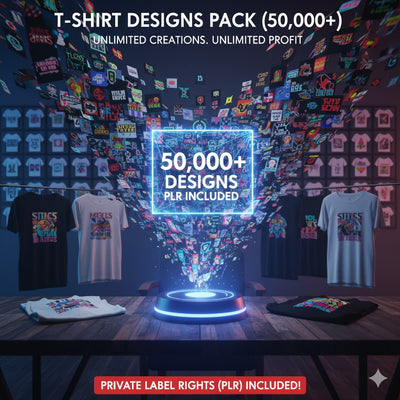 T-Shirt Designs Pack (50,000+) - Alpha Digital Kit - plr - bundle - business