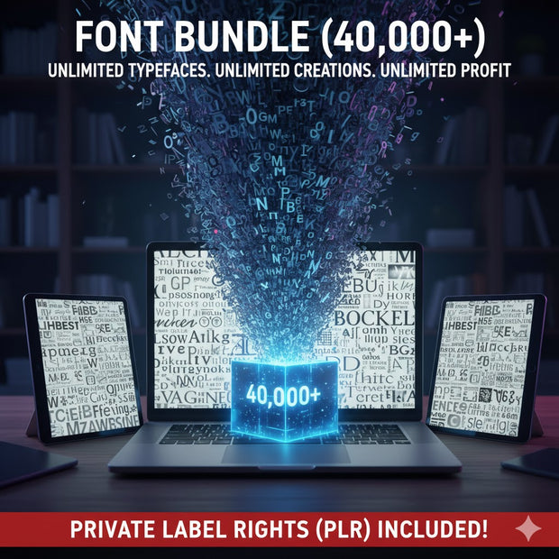 Font Bundle (40,000+) - Alpha Digital Kit - plr - bundle - business